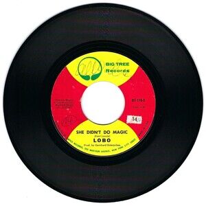 Lobo 45 RPM - She Didn't Do Magic / I'm The Only One - Big Tree VG+ Rock '71
